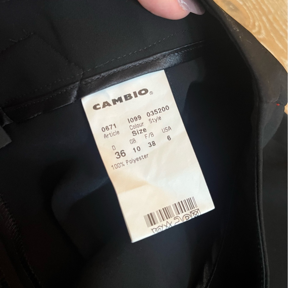 Cambio womens wide leg black trousers size 6 - Picture 5 of 10